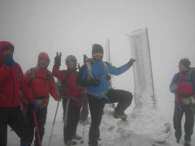 In vetta sul monte Volturino, sull'Appennino lucano